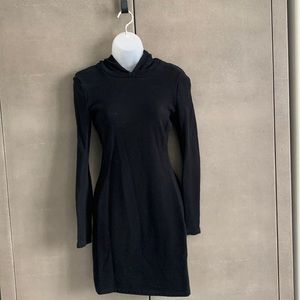 James Perse Black Hoodie Mini Dress Size 1